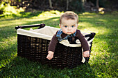 Baby Boy in Basket