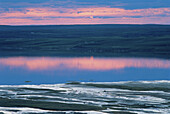 Hood River bei Sonnenuntergang Bathurst Inlet Nunavut, Kanada