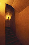 Glowing Lamp in Stairwell,Oaxaca,Mexico