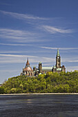 Parliament Buildings Across the Ottawa River,Ottawa,Ontario,Canada