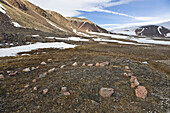 Archäologische Inuit-Stätte, Craig Harbour, Ellesmere Island, Nunavut, Kanada