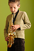 Boy Playing Saxophone