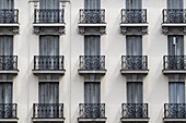 Facade of Apartment Building,Madrid,Spain