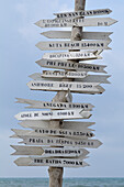 Arrow Signs Showing Distances to Various Locations