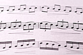 Close-up of Sheet Music