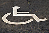 Rollstuhlfahrer-Zugangsschild