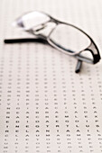 Eyeglasses and Letter Chart