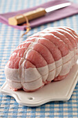 Uncooked Pork Roast on Table