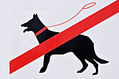 Schild "Hunde verboten",Bretagne,Frankreich