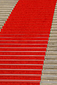 Roter Teppich auf einer Treppe,Berlin,Deutschland