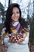 Woman With a Handful of Chestnuts