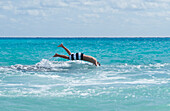 Boy Diving into Water,Playa del Carmen,Yucatan Peninsula,Mexico