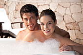 Couple in Jacuzzi,Reef Playacar Resort and Spa,Playa del Carmen,Mexico