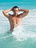 Porträt eines Mannes,Reef Playacar Resort and Spa Hotel,Playa del Carmen,Quintana Roo,Yucatan-Halbinsel,Mexiko