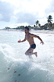 Man Swimming,Reef Playacar Resort and Spa Hotel,Playa del Carmen,Quintana Roo,Yucatan Peninsula,Mexico