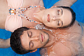 Couple in Pool,Reef Playacar Resort and Spa,Playa del Carmen,Mexico