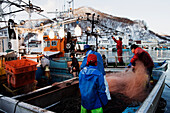 Fishermen,Rausu,Hokkaido,Japan