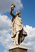 Autumn Statue on Ponte Santa Trinita,Florence,Italy