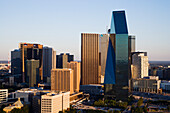 Dallas Skyline in der Abenddämmerung,Texas,USA