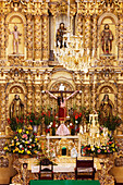 Altar der Kirche San Fransisco, Acatepec, Cholula, Mexiko