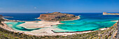 Balos Strand und Bucht,Halbinsel von Gramvousa,Chania,Kreta,Griechische Inseln,Griechenland,Europa