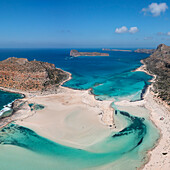 Balos Strand und Bucht,Halbinsel von Gramvousa,Chania,Kreta,Griechische Inseln,Griechenland,Europa