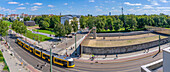 Elevated view of the Berlin Wall Memorial,Memorial Park,Bernauer Strasse,Berlin,Germany,Europe