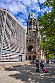 View of Kaiser Wilhelm Memorial Church,Kurfurstendamm,Charlottenburg,Berlin,Germany,Europe