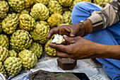 Vanilleäpfel verkauft in Mumbai,Indien,Asien