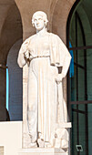 Statue at Palazzo della Civilta Italiana (Palazzo della Civilta del Lavoro) (Square Colosseum),EUR,Rome,Latium (Lazio),Italy,Europe