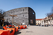 Summer crowds outside the Museum of Modern Art (MUMOK),Museum Quarter,Vienna,Austria,Europe