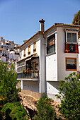 Street with white houses in Setenil de las Bodegas,Pueblos Blancos region,Andalusia,Spain,Europe