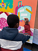 Street artistic project created by ArteBrije Studio in collaboration with immigrant children in Zaragoza,Spain