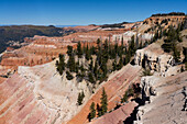 Colorful eroded landscape at the Sunset View Overlook in Cedar Breaks National Monument in southwestern Utah.