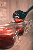 Strawberry jam preserves