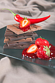 Erdbeeren und Schokolade