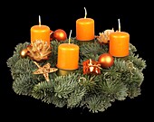 Advent wreath orange