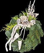 Grave wreath, decorated