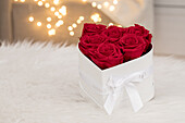 Sophias Secret® - Rose box - Heart box white 12x9 cm