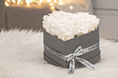 Sophias Secret® - Rose box - Heart box stone grey 16x10 cm