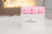 Sophias Secret® - Rose box - Round box white 15 H 10 cm