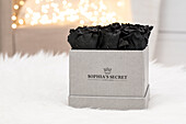 Sophias Secret® - Rose box - Cube box black 12x12x9 cm
