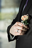 Corsage for groom