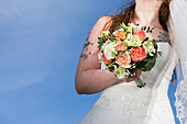 Bride with bouquet