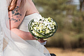 Bride with bouquet