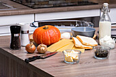 Ingredients for pumpkin lasagne