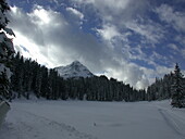 Alpine Landschaft im Schnee