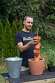 Herb Tower - Mounting pots