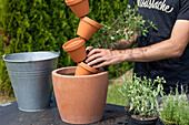Herb tower - Planting pots