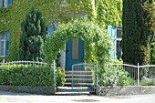 Entrance with climbing plants